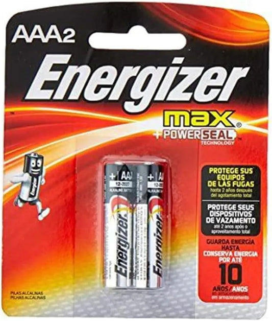 Energizer MAX Alkaline Batteries AAA 2 Count (Pack of 1)