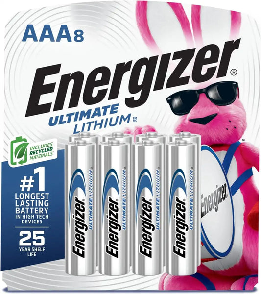 Energizer Ultimate Lithium AAA Batteries (8 Pack), Lithium Triple A Batteries