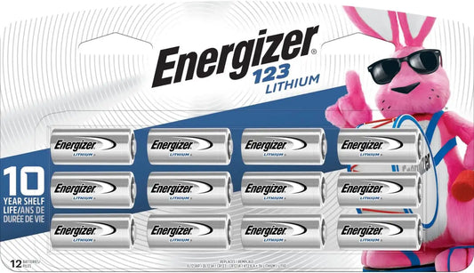 Energizer 123 Batteries Lithium (12 Pack), 3V Photo Batteries