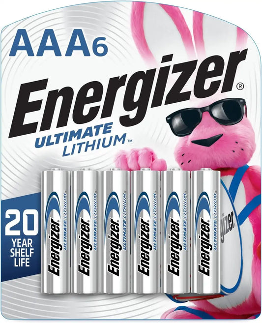 Energizer Ultimate Lithium AAA Batteries (6 Pack), Lithium Triple A Batteries