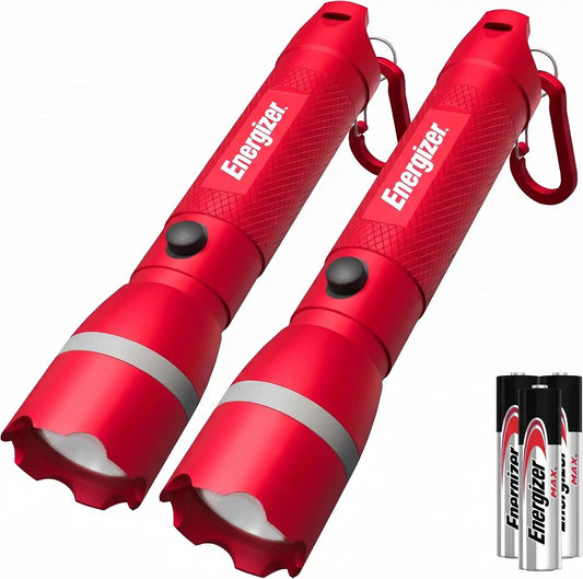 Energizer R-300 LED Flashlight, Water Resistant Red Flashlight, 2-Pack