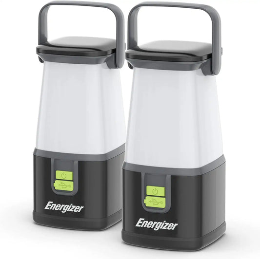 Energizer LED Camping Lantern 360 PRO (2-Pack), IPX4 Water Resistant Tent Light, Ultra Bright Battery Powered Lanterns for Camping, Outdoors, Emergency Power Outage
