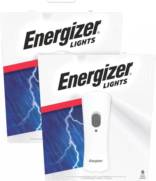 Energizer Auto-On LED Flashlights Rechargeable for Home Power Failure, Plug in LED Flashlight for Power Outage, Night Light, Hurricane Preparedness (Pack of 12)