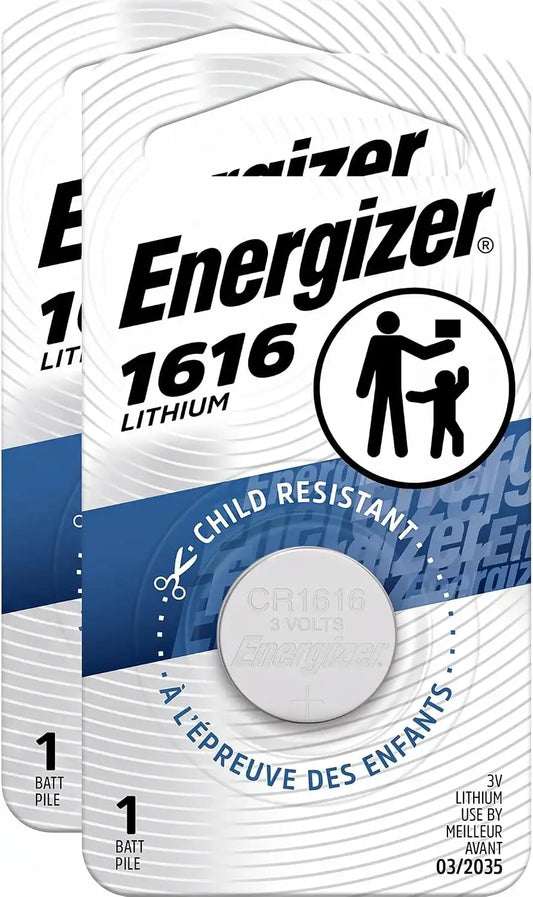 Energizer 1616 Lithium Coin Battery (Pack of 2)