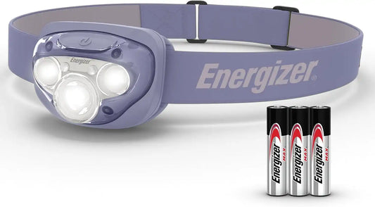 Energizer Vision HD + LED Headlamp, Purple Color, LED Light for Emergencies, Outdoors or as a Work Light, Includes Batteries, Pack of 1