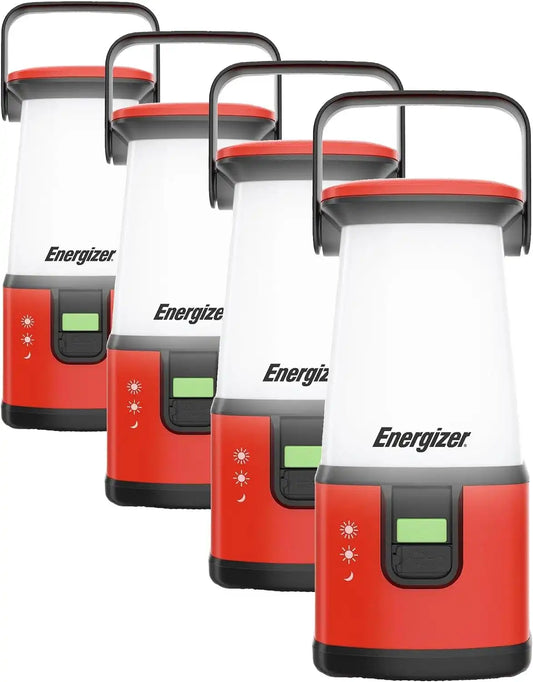 ENERGIZER WeatheReady LED Camping Lantern PRO-360, IPX4 Water Resistant Tent Light, Ultra Bright Battery Powered Lanterns for Camping, Outdoors, Emergency Power Outage (Pack of 4)