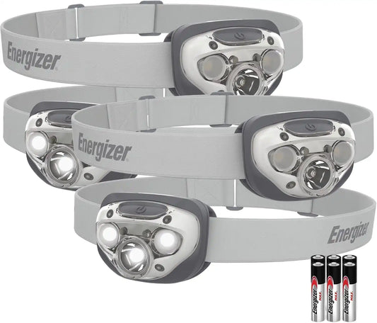 Energizer LED Headlamp PRO (4-Pack), IPX4 Water Resistant Headlamps, High-Performance Head Light for Outdoors, Camping, Running, Storm, Survival LED Light for Emergencies (Batteries Included)