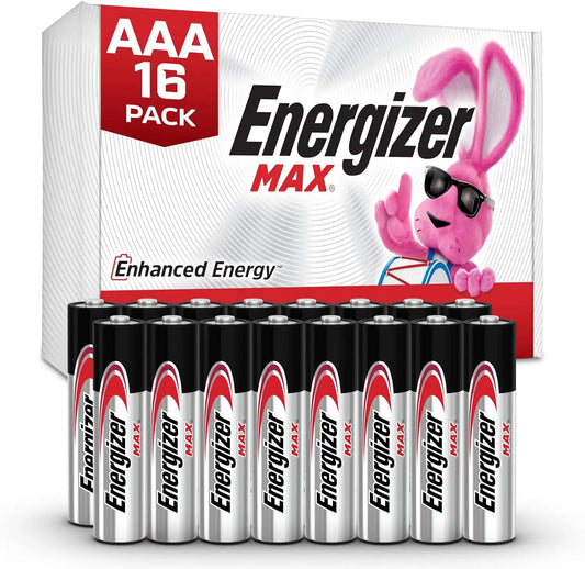 Energizer MAX AAA Batteries (16 Pack), Triple A Alkaline Batteries