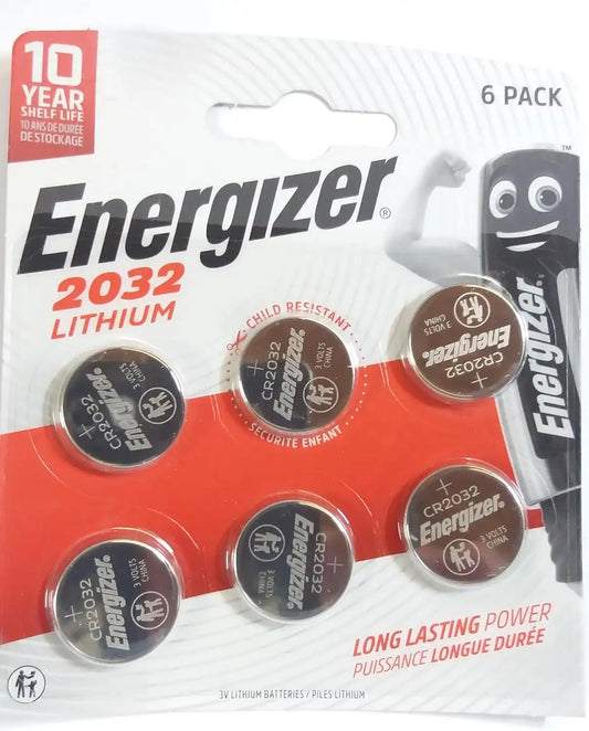 Energizer Lithium Batteries 2032 - 6 pack