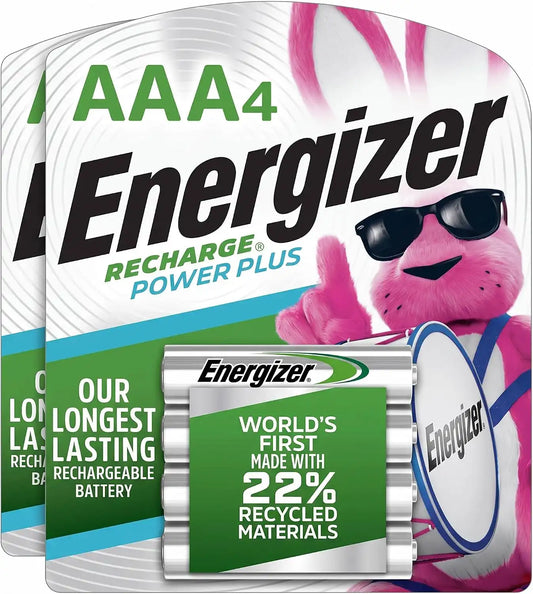 Energizer Power Plus Rechargeable AAA Batteries, 800mAh Triple A Batteries (Pack of 2)