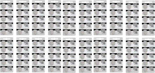 Energizer CR2032 Batteries, 3V Lithium Coin Cell 2032 Watch Battery - 100 Count