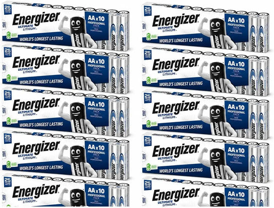 Energizer 100 AA Ultimate Lithium Leakproof Batteries