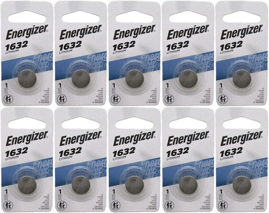 Energizer CR1632 3 Volt Lithium Coin Battery 10 Pack (2 packs of 5)